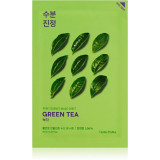 Holika Holika Pure Essence Green Tea mască textilă de &icirc;ngrijire pentru piele sensibila si inrosita 23 ml