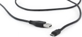 CABLU alimentare si date GEMBIRD, pt. smartphone, USB 2.0 (T) la Micro-USB 2.0 (T), 1.8m, negru, &quot;CC-USB2-AMmDM-6&quot; (timbru verde 0.08 lei)