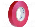 Bandă electroizolantă roșie HELLERMANNTYTON 19mm x 20m, 0.15mm, -10&divide;90&deg;C