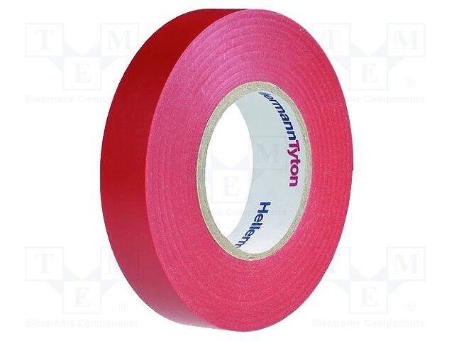 Bandă electroizolantă roșie HELLERMANNTYTON 19mm x 20m, 0.15mm, -10&divide;90&deg;C