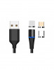 Cablu date incarcare 3in1 fast charge 3.0 USB la MICRO USB/TYPE-C/LIGHTNING 1.5M 3A NEGRU, Mega Drive