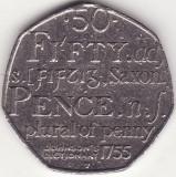 Moneda Anglia - 50 Pence 2005 - Dictionar, Europa