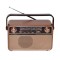 Radio retro portabil elSales ELS-MK-621 cu USB, MicroSD FM, AM, SW, acumulator integrat, lemn
