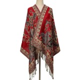 Cumpara ieftin Esarfa brodata Ethnic rosu