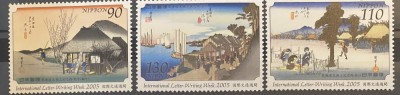 PC113 - Japonia 2005 International Letter Week/ Pictura, serie MNH, 3v foto