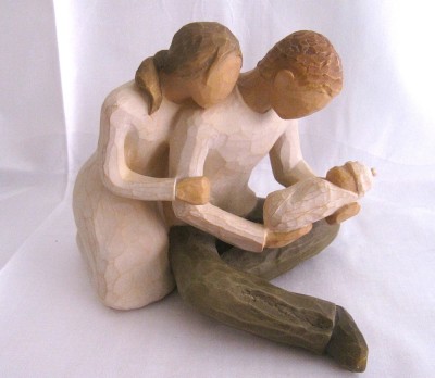 BIBELOU FIGURINA LEMN WILLOW TREE NEW LIFE DEMDACO DESIGN SUSAN LORDI ...