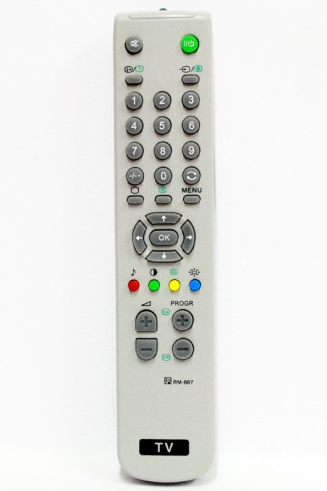 Telecomanda pentru Sony RM 837 / 887 - alba,lunga