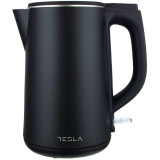 Fierbator Tesla KT301BX, 1,5L, 2200W, oprire automata,baza de plastic, Plastic, Negru