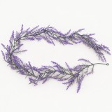 Planta Artificiala Ghirlanda Decorativa de Lavanda,Aspect Delicat,185cm,122 Ramificatii,Verde si Mov,Set de 2 Bucati
