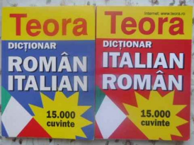 DICTIONAR ROMAN-ITALIAN, ITALIAN-ROMAN 15.000 CUVINTE VOL.1-2-ALEXANDRU BALACI foto