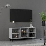 VidaXL Comodă TV cu picioare metalice, gri beton, 103,5x30x50 cm