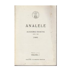 Analele Academiei Romane, anul 124 (1990), Seria a V-a, Volumul I