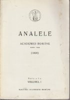 Analele Academiei Romane, anul 124 (1990), Seria a V-a, Volumul I foto