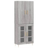 Cumpara ieftin Dulap inalt, gri sonoma, 69,5x34x180 cm, lemn compozit