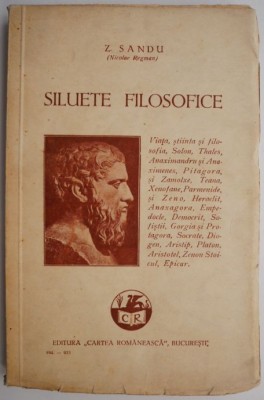 Siluete filosofice &amp;ndash; Z. Sandu (Nicolae Regman) foto
