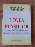 Legea pensiilor 2009