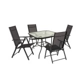 Set mobilier de grădină Amira 4+1 negru