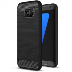 Husa Samsung Galaxy S7 edge - CUBZ Series Carbon Negru foto