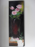 Trandafiri in vaza-pictura ulei pe panza, Flori, Altul