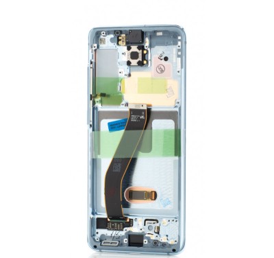 Display Samsung Galaxy S20, G980F, S20 5G, G981F, Cloud Blue, Service Pack OEM foto