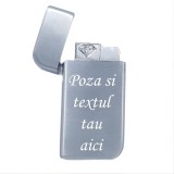 Bricheta Personalizata Argintie, Antivant, Gravata cu Poza si Textul Tau, E2