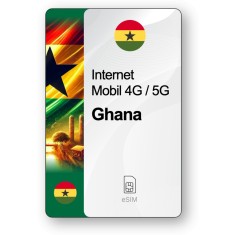 eSIM Internet Ghana, valabil 7 zile, trafic 1 GB, Standard