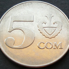 Moneda 5 SOM - REPUBLICA KYRGYZSTAN, anul 2008 * cod 5023