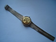 Ceas mecanic elvetian Omega Seamaster Antimagnetic, carcasa aurita 18K