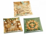 Cumpara ieftin Set 3 platouri sticla Craciun 25x25 cm