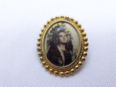 BROSA FECIOARA MARIA de colectie 1850 BIEDERMEIER splendida UNICA vintage SUPERB foto