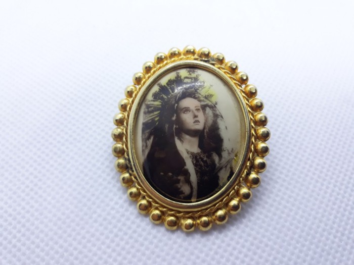 BROSA FECIOARA MARIA de colectie 1850 BIEDERMEIER splendida UNICA vintage SUPERB
