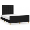 Gossi cadru de pat cu tablie, negru, 120x190 cm, material textil