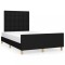 Gossi cadru de pat cu tablie, negru, 120x190 cm, material textil