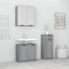 VidaXL Set dulapuri de baie, 3 piese, gri sonoma, lemn prelucrat 3115874