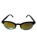 Ochelari de soare dama, Negru, UV400, Plastic, Galben, Oem
