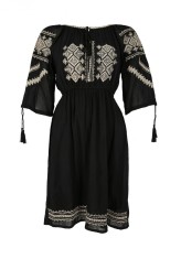 Rochie traditionala, dama, 10, negru , marime L, negru foto