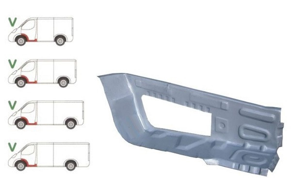 Treapta interior Mercedes Sprinter 209-524, 07.2006-10.2013 , Vw Crafter (2e), 12.2005-04.2017, fata, Stanga, sub usa fata