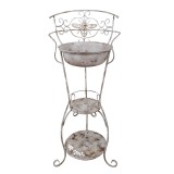 Cumpara ieftin Lavoar decorativ fier alb maro 48x42x108 cm