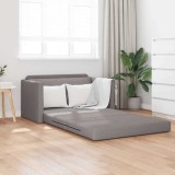 Canapea extensibilă 2-&icirc;n-1 Taupe 124x71x78 cm Țesătură