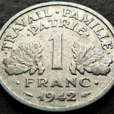 Moneda istorica 1 FRANC - FRANTA, anul 1942 * cod 5059