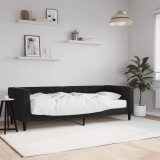 VidaXL Pat de zi cu saltea, negru, 80x200 cm, catifea 3196664