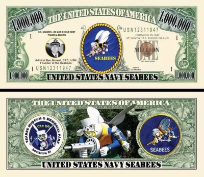 !!! SUA = FANTASY NOTE - US NAVY SEABEES - 2002 - UNC foto