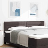 Tăblie de pat design linii, maro &icirc;nchis, 180 cm, textil