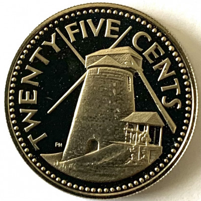 BARBADOS 25 CENTS 1973 PROOF foto