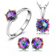 Set argint Mystic Topaz foto