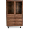 Display Cabinet Tokyo with LED Light Walnut