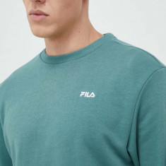 Fila bluza barbati, culoarea verde, neted