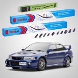 Cumpara ieftin Stergatoare Mitsubishi Lancer Gen VI (CJ_/CP_) EVO 4-6 1995-2003 | Set Fata si Spate Flat Premium - TeamCar