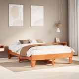 VidaXL Cadru de pat fără saltea, maro ceruit 150x200 cm lemn masiv pin 855354