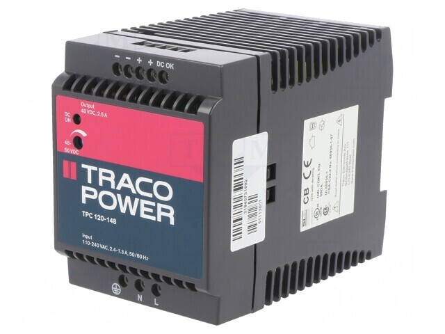 Alimentator Pulsatoriu Șină DIN 120W 48VDC 2.5A
